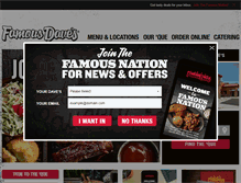 Tablet Screenshot of famousdaves.com